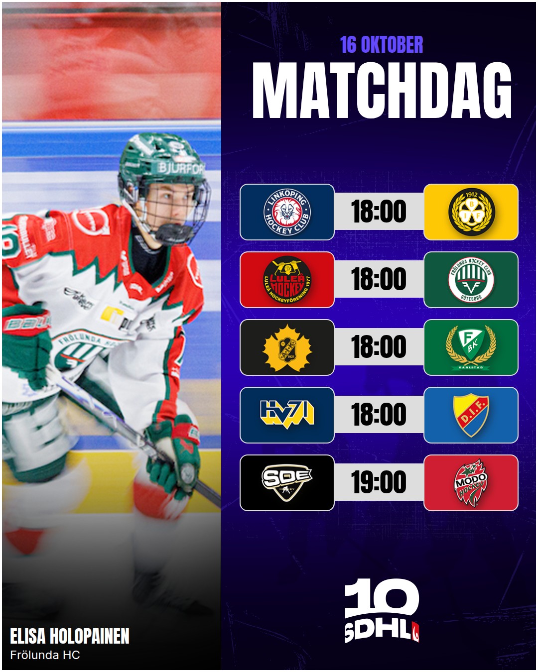 SDHL Matchdag 26/27 preview
