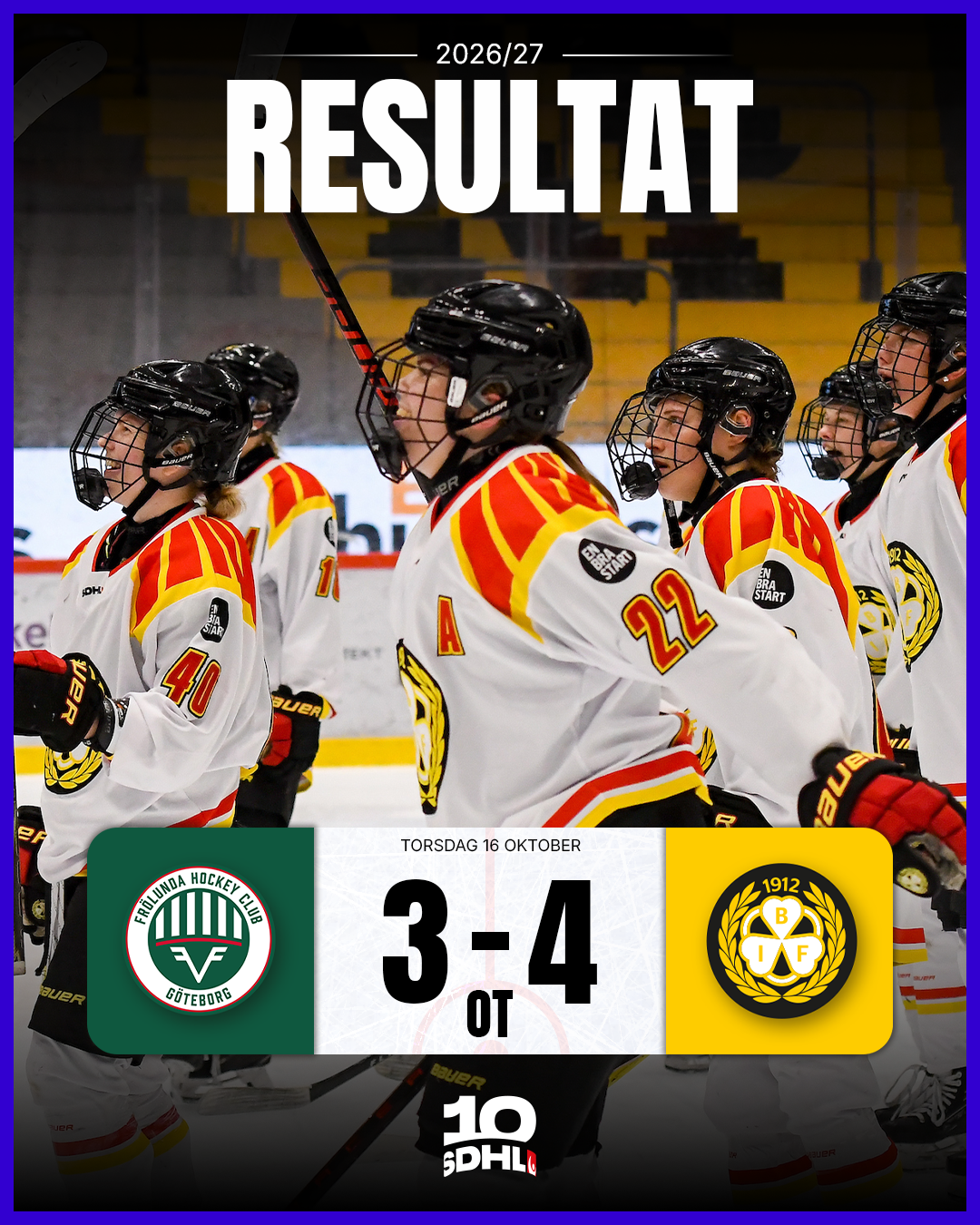SDHL Matchresultat 26/27 preview